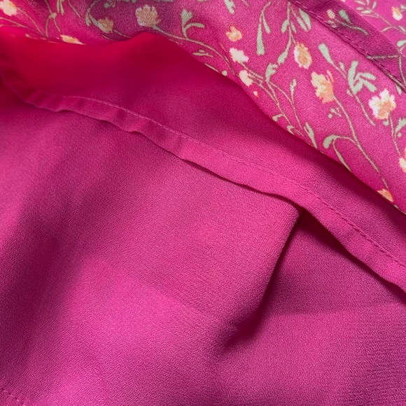 Jacki Scallop Detail Blouse pink floral strappy flower detail girl core cami top - Picture 10 of 11